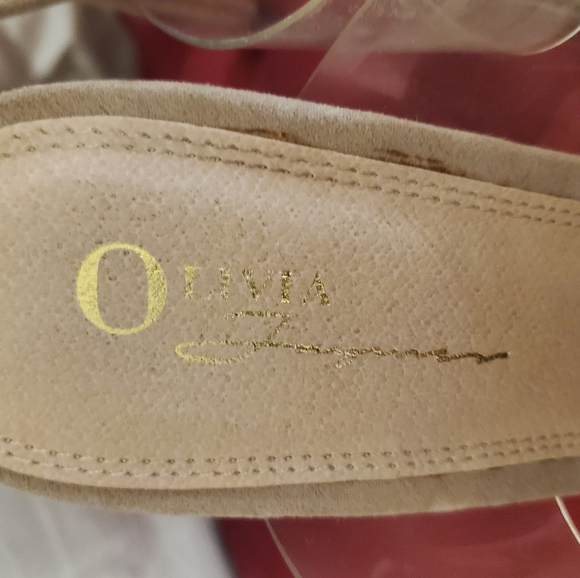 Olivia Furguson Nude Clear Slide on Stiletto Heels 10 M - Picture 4 of 8